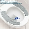 thumbnail image 6 of Unique Bargains 2 Pair Toilet Seat Cover Pad Bathroom Warm Toilet Seat Cushion Washable Reusable Gray, 6 of 6