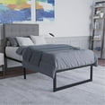 thumbnail image 2 of Flash Furniture Modern Steel Platform Bed Frame, Black, Twin, 2 of 12