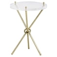 thumbnail image 2 of Home Square Cher 16" Metal Side Table with Tripod Like Base in Brass - Set of 2, 2 of 2