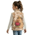 thumbnail image 3 of Pzuqiu Capybara Full Zip Vest Sleeveless Vest Zip Up for Girl Size 5-6 Personalized Fall Outerwear Versatile Casual Fall Outfits Fashion Clothing Warm for Teens Girls Boys Kids, 3 of 7