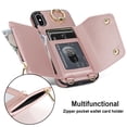thumbnail image 4 of Allytechgroup Wallet Case for Apple iPhone XS Max, RFID Blocking Crossbody Shoulder Strap Hand Wrist Cards Holder Ring Stand Bumper Drop Protection Phone Case for Girls Women, Rosegold, 4 of 9