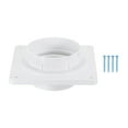 thumbnail image 1 of Unique Bargains 4 Inch Dryer Vent Wall Plate Adapter Ventilation Duct Flange White, 1 of 5