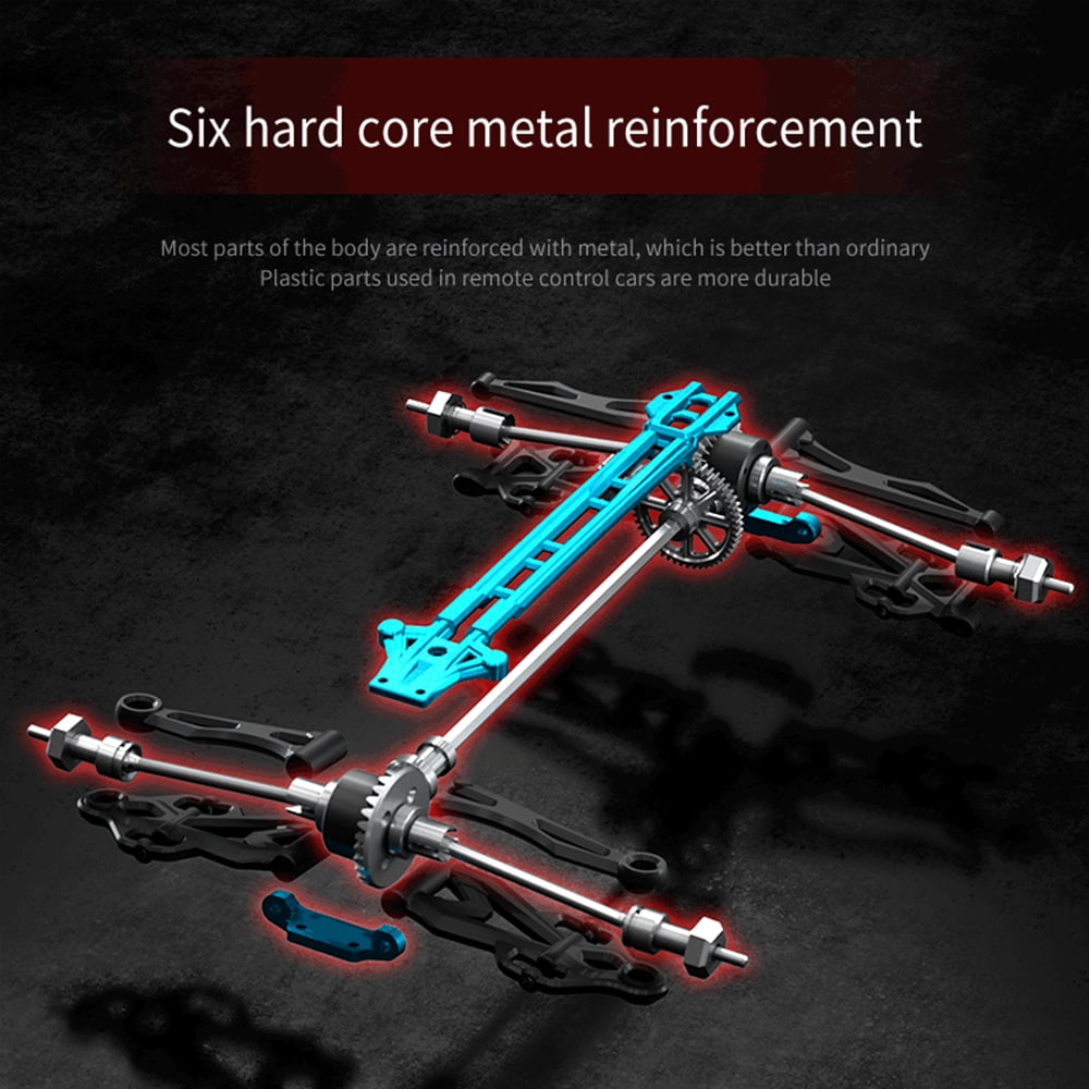 Teeggi 1/16 Fast RC Cars for Adults, Max 45mph Remote Control Car, Brushless Motor Electric Off Road RC Truck, 4WD High Speed Drift RC Car with 3 Lipo Batteries