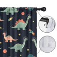 thumbnail image 4 of Blackout Kids Curtains,Dark Blue Dinosaurs Space Pattern Childrens Insulated Curtains Set Of 2,Bedroom Essentials,Toddler Room Decor 52"x84", 4 of 5