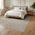 thumbnail image 3 of ODIKA 6'x9' Ivory Natural Modern Geometric Dot Pattern Washable Area Rug Contemporary Abstract Scattered Circle Motif for Dining Room, Under Table, Office Décor, Non-Slip Chair-Friendly, 3 of 7