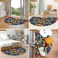 thumbnail image 7 of CURLYOOT Mexico Style Half Round Door Mat, Indoor Outdoor Entrance Rug, Paisley Floral Semi Circular Area Rug, Non Slip Washable Absorbent Doormat, Laundry Room Rug 40'' x 63'', 7 of 7