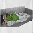thumbnail image 5 of Clover Soft Flannel Fleece Throw Blanket, Detailed 4 Leaf Shamrock Design on Plain Background Lucky, Cozy Plush for Indoor and Outdoor Use, 60" x 80", Fern Green Yellow Green, by Ambesonne, 5 of 5