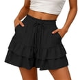 thumbnail image 2 of Sentmoon Swim Shorts Women High Waist Plus Size Shorts for Women Breathable Solid Color Regular Fit Lounge Shorts Women with Pockets Active for Festival and Music Event S-2XL, 2 of 8