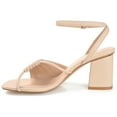 thumbnail image 3 of Journee Womens Shillo Open Square Toe Block Heel Dress Sandals, 3 of 9
