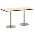 thumbnail image 2 of KFI Studios Mode 3.5' x 8' Bistro Table, Natural, Silver, 2 of 3