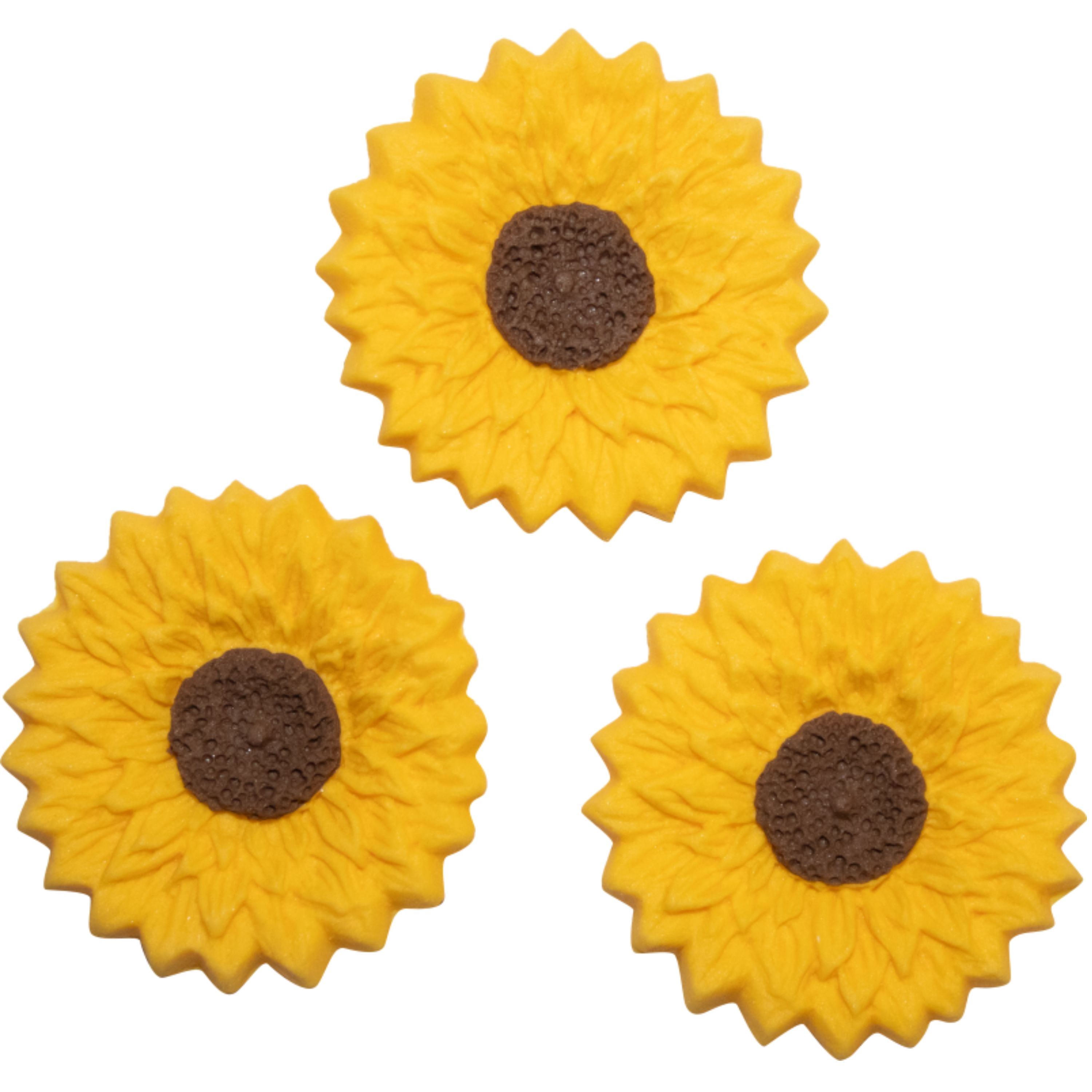 Wilton Sunflower Edible Icing Decorations Yellow 12-Count 0.6 oz.