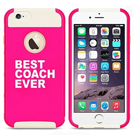 For Apple (iPhone 8) Shockproof Impact Hard Soft Case Cover Best Coach Ever (Hot