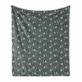 thumbnail image 1 of Dusty Blue Soft Flannel Fleece Throw Blanket, Space Cat Astronauts and Solar System Elements Funky Toddler Pattern, Cozy Plush for Indoor and Outdoor Use, 50" x 70", Grey and Multicolor, by Ambesonne, 1 of 5