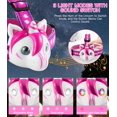 thumbnail image 3 of Lámpara frontal infantil Aubllo de unicornio LED, 3 modos, correa ajustable, 3 of 6