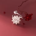 thumbnail image 3 of Anillo de loto grabado El verdadero amor espera a florecer Anillo ajustable de loto, 3 of 5
