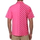 thumbnail image 3 of CAMISA DE PARCHEO DE BOTONES DE MANGA CORTA CON PUNTOS DE POLKA PARA HOMBRES INSPIRADOS EN EL VERANO COLOR ROSA, 3 of 7