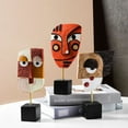 thumbnail image 4 of SPRING PARK Abstract Face Statue Resin Figurine Decors Sculpture Art Ornament Home, 4 of 7
