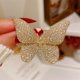 thumbnail image 2 of EVER FAITH Broches para Mujer Cristal Mariposa Broche Pin，broche elegante para mujeres y niñas, regalo de fiesta, dorado,Acero aleado, cristal, 2 of 4