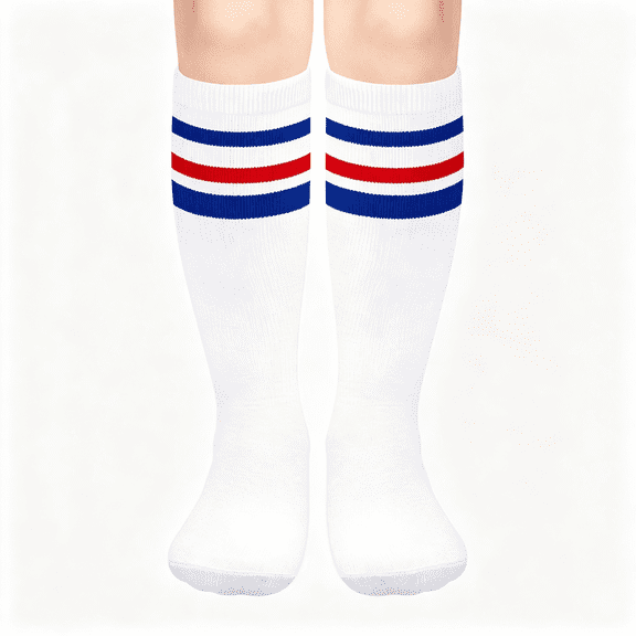 TELOLY 1 Pack Toddler Kids Youth Soccer Socks Girls Boys Baseball Socks Youth Knee High Softball Football Accessories Cotton Kids Tube Socks