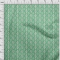 thumbnail image 4 of oneOone Cotton Poplin Green Fabric Asian Block Sewing Material Print Fabric By The Yard 42 Inch Wide, 4 of 4
