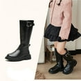 thumbnail image 2 of MEZZALL Girls Knee High Boots Fashion Soft Sole Versatile Long Boots For Big Kids Autumn Winter Leather Boots Show Performance Solid Color Cute Teen Shoes, 2 of 9