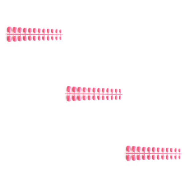 Soidarity Paquete de 24 puntas de uñas postizas sólido usable estilo Simple manicura Prop cabeza redonda mujeres accesorios dulce regalo uñas Type1 NO1