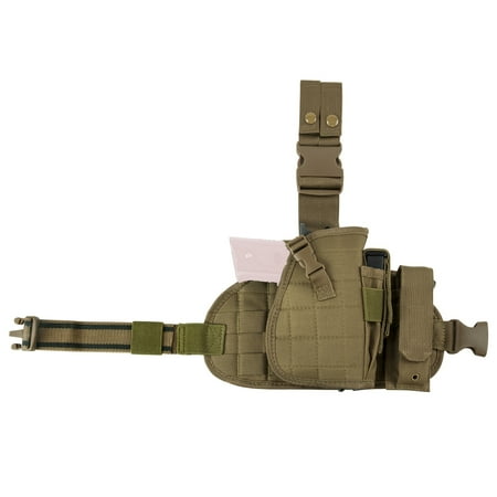 - NcStar Drop Leg MOLLE Panel/Holster/Magazine Pouch Tan
