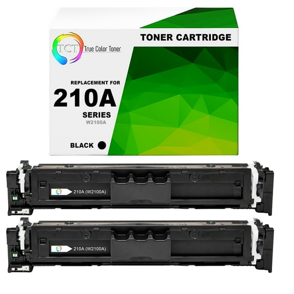 TCT 210A Black Toner Cartridge 2 Pack - Premium Compatible Replacement for 210A W2100A