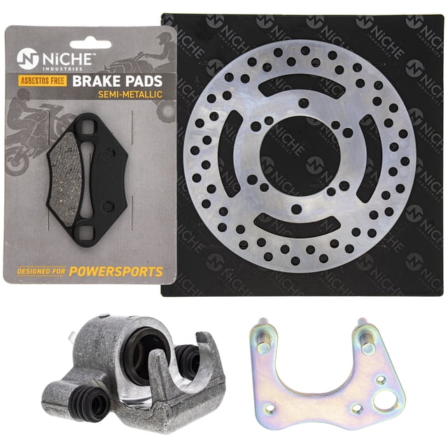 Niche Front Left Brake Rotor Caliper Pad Set for Polaris Sportsman 500 1910309 MK1007905