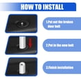 thumbnail image 6 of 1 Set No.51211805643/51216754240 Door Lock Rod Knob and Locking Button Cover for BMW 328i Silver Tone, 6 of 7