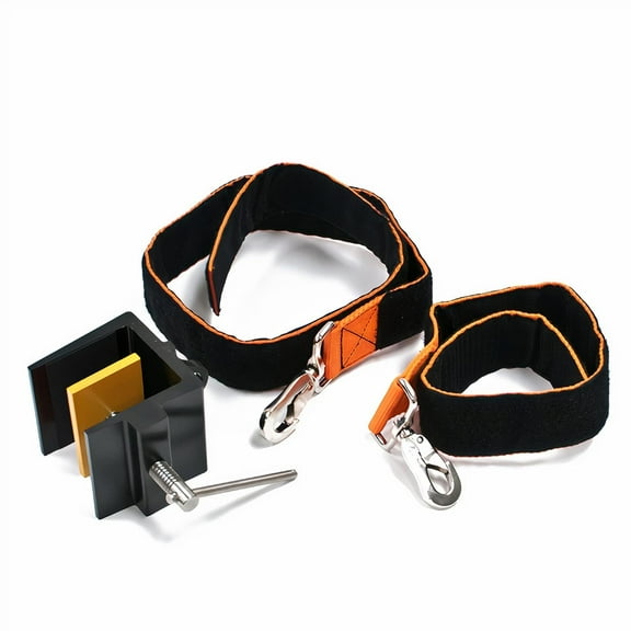 Tie Down Ladder Stability  System | Stabilizer Kit for Ladders w/3Ft Strap | Fits-Connects-Clicks in Seconds | Safety Device for Roofing/Gutters/Etc | Protection Device