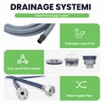 thumbnail image 2 of Silver Stainless Steel Kitchen Sink, Freestanding Commercial Single Bowl Sinks with Worktable Faucet Hot & Cold Water Plumbing Utility Sink for Laundry Garage Restaurant, 2 of 11