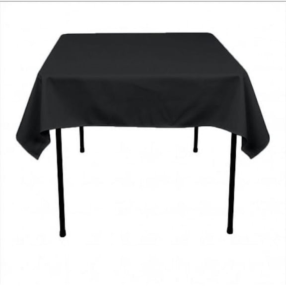 60"x 60 inch Square Overlay Tablecloth 100% polyester Wholesale Wedding party", (Color: Black)