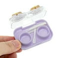 thumbnail image 4 of Unique Bargains 1 Set Contact Lens Case Contact Lens Container Contact Lens Carrier Donut Pattern 2.76"x1.65"x1.1" Purple, 4 of 5