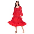 thumbnail image 5 of ThePirateDressing Women's Renaissance Medieval Tiered Dress with Bell Sleeves, 5 of 5