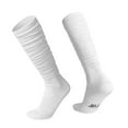 thumbnail image 2 of Xfvqtps Mens Extra Long Stacked Socks Football Socks Thickened and Comfortable Any Loop High Barrel Socks White, 2 of 4