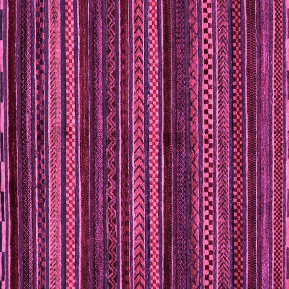 Ahgly Company Indoor Square Oriental Pink Modern Area Rugs, 8' Square