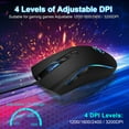 thumbnail image 5 of TSV Gaming Mouse Wired, USB Computer Mouse with 4 Adjustable DPI, RGB Backlit LED, Side Buttons, Ergonomic Optical Mice for PC, Laptop, Windows, Mac, Vista, Linux, Gamer, 5 of 9