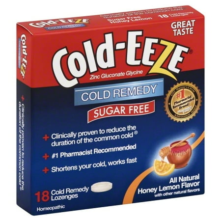 COLD-EEZE Lozenges Natural Honey Lemon Sugar Free 18 per box