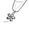 thumbnail image 4 of AOOOWER Flower All-match Clavicle Chain Adjustable Round Bead Chain Cold Wind Neck Chain, 4 of 7