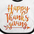 thumbnail image 4 of Inktastic Happy Thanksgiving with Leaf Arrow in Fall Colors Boys or Girls Baby Bib, 4 of 4