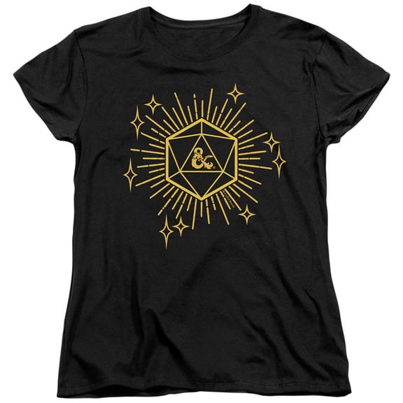 Dungeons and Dragons Year of the Dragon Lucky D20 Women's T Shirt (2X-Large) Black