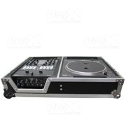 ProX XS-RANE7212 Battle Mode Case for Single Rane 12 and Rane 72 Mixer, Silver on Black