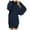 Blue, variant on Arlun Soft Fuzzy Midi Sweater Dresses for Women 2025 Crewneck Long Sleeve Oversized Knit Warm Pullover Soft Cute Knee Length Lantern Sleeve Fall Dress Streetwear Outfits Blue XL