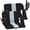 Black-gray, variant on Set of 2 Extra Wide Stadium Seats, 6-Position Reclining Back, Padded Cushion, Cup Holder, Pockets, Anti-Slip, Bleacher Chair for Outdoor Sports, Events