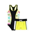 thumbnail image 4 of CHICTRY Girls 2-pc Printed Swimsuit Swimming Jumpsuit with Shorts Beachwear Starfish White 10, 4 of 7