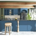 thumbnail image 3 of MOYISHI Contact Paper 15.7"x78.7" Solid Blue Wallpaper Peel and Stick Wall Paper Waterproof Easily Removable Self-Adhesive Film Wall Covering for Kitchen Countertop and Cabinet Shelf Liner, 3 of 6