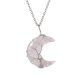 thumbnail image 1 of Zhuge Colgante de collar con forma de árbol de la vida, accesorios para collares para hombres y mujeres, colgante de luna de grava de cristal de colores (hilo plateado rosa claro), 1 of 5