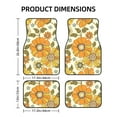 thumbnail image 2 of LAKIMCT Retro 70S Floral Car Mats, Neoprene Front Rear Floor Mats for Cars, Waterproof Anti-Slip Car Floor Mats Full Set, Universal(4 Pcs), 2 of 6