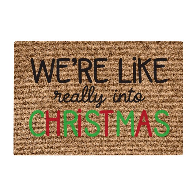 Carpet,Polyester Carpetchristmas Doormat Personalized Front Door Decoration Christmas Decoration